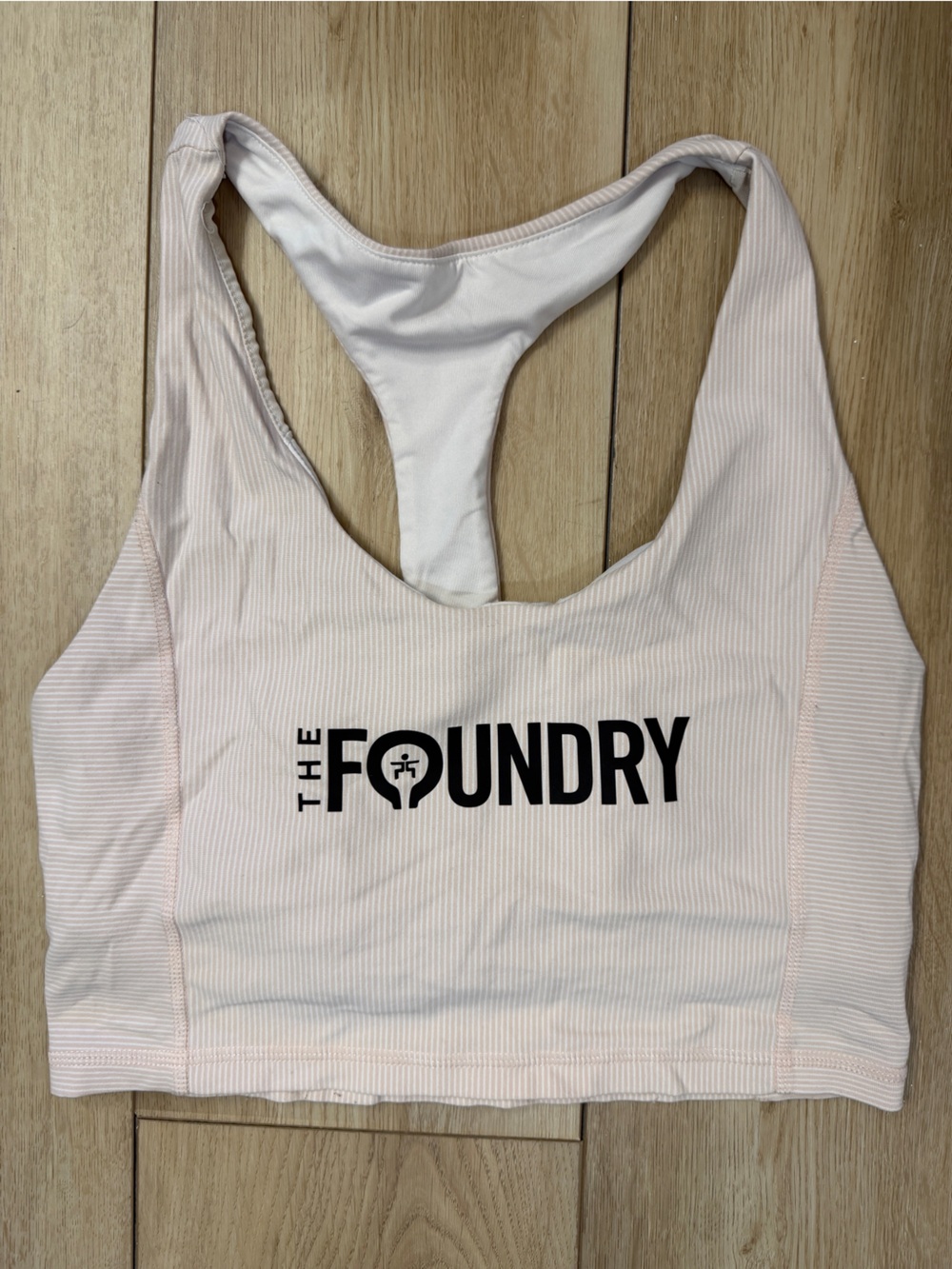 The Foundry x Glyder sports bra tank Light Pink / white